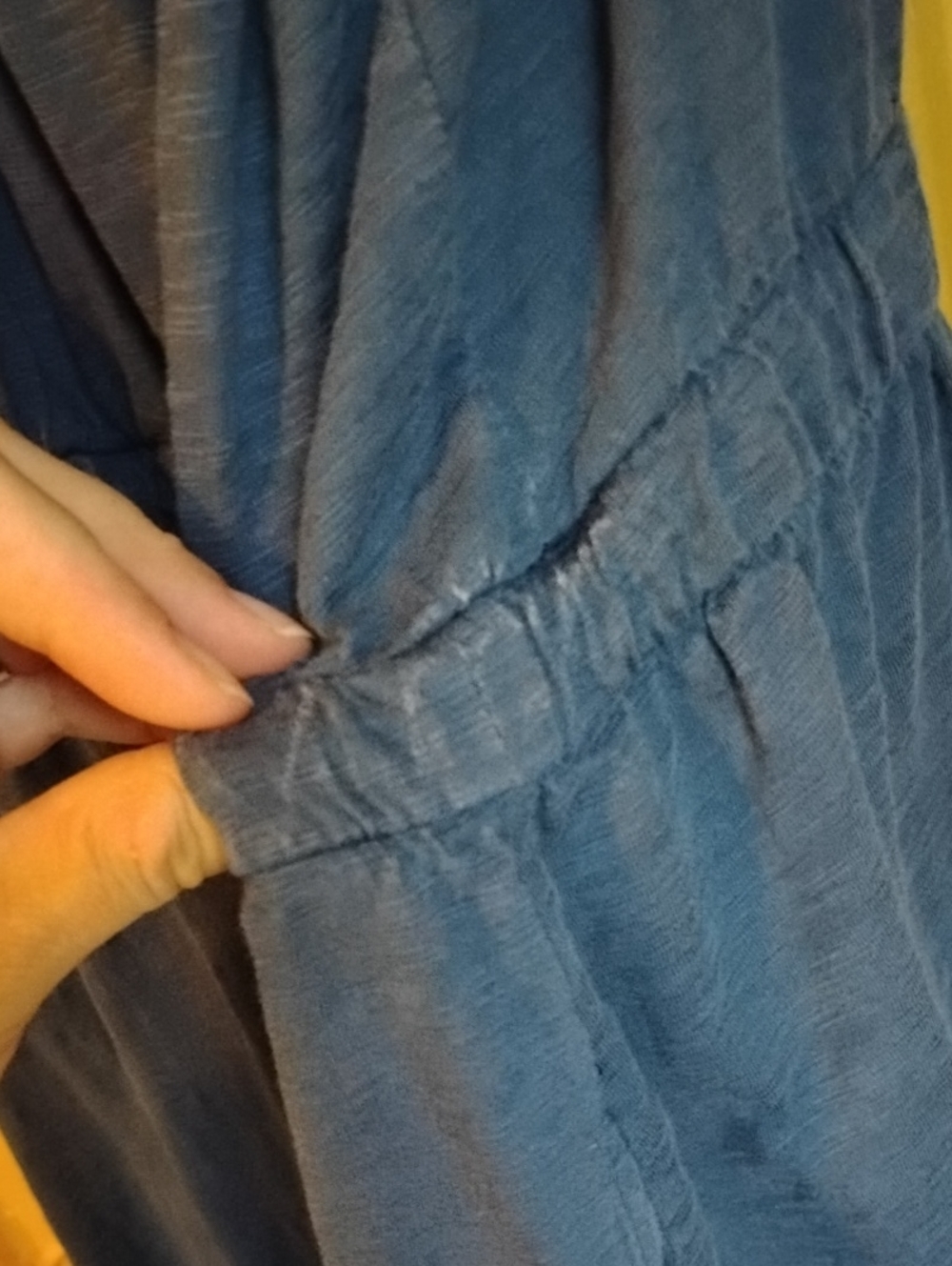 Pact Organic Cotton Relaxed Slub Cotton Tank Maxi - Blue, L - Picture 4 of 5